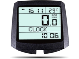 Ciclocomputador Sem Fio, Lcd, Impermeável, Velocímetro, Odômetro, Sensor Toque, Branco
