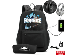 Fortnite Mochila de Estudante Recarregável Usb para Impressão