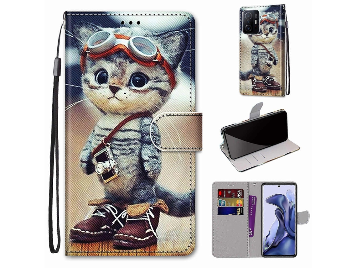Capa De Couro Pu Para Xiaomi Mi 11t / 11t Pro