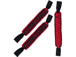 Conjunto De 3 Alças De Apoio Traseiras Para Passageiros Em Paracord Vermelho