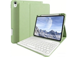 Protetor de Teclado Bluetooth HALINUIA Compartimento para Canetacompativel com Ipad5/6 9.7" (verde Matcha)