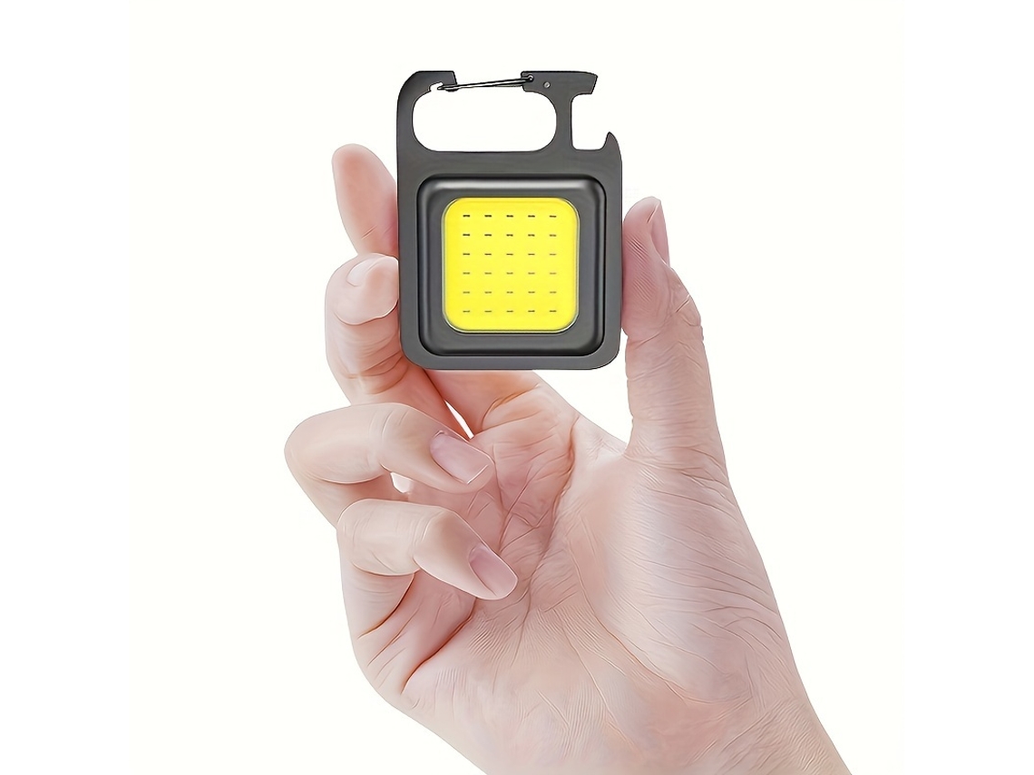 Minilanterna Portátil com Led Único, Gancho Magnético e Abridor de Garrafas, Recarregável Via Usb Configuração Gamer STELASPLEN