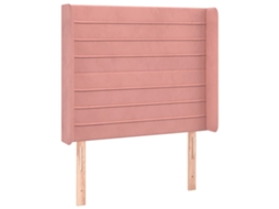 Headboard, Headboards Vidaxl Cor-de-rosa Veludo (93 X 16 X 118/128 Cm)