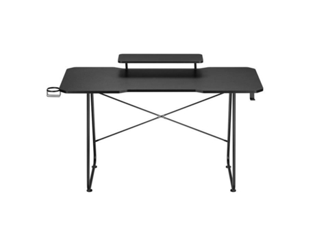 Mesa Gaming Preta - Tampo em melamina OPLITE e base em aço preto