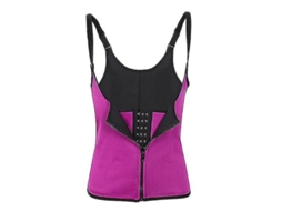 Shapewear de Compressão Alta com Zíper Frontal e 3 Ganchos Controle Abdominal e Curva Hourglass Vermelho