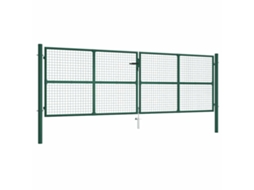 Fence Gate, Fence Gates Vidaxl Verde Aço (390 X 125 Cm)