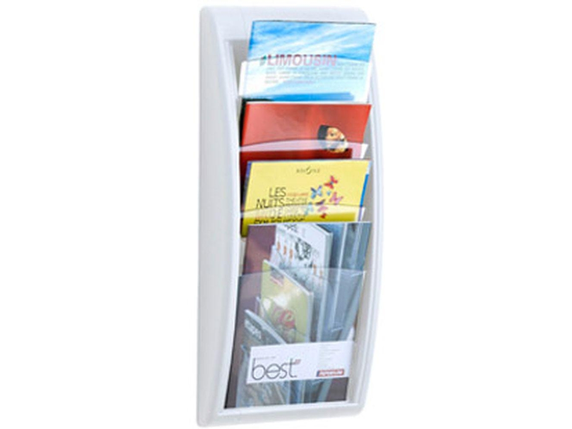 Expositor Mural Fast-Paperflow Din A4 Branco 4 Compartimentos 650x290x95 mm