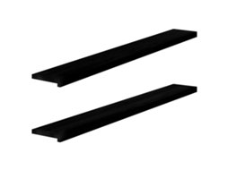 Vidaxl Soleiras Da Janela 2 Pcs 160x20x2 Cm Carvalho Castanho-preto
