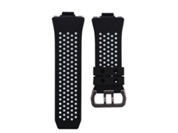 Pulseira De Silicone Para Fitbit Ionic Substituição Pequena Cor Preta E Cinza Acessório