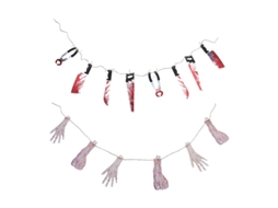2 Unidades De Bandeiras Decorativas De Corda Para Decorações De Halloween ALLINLESS