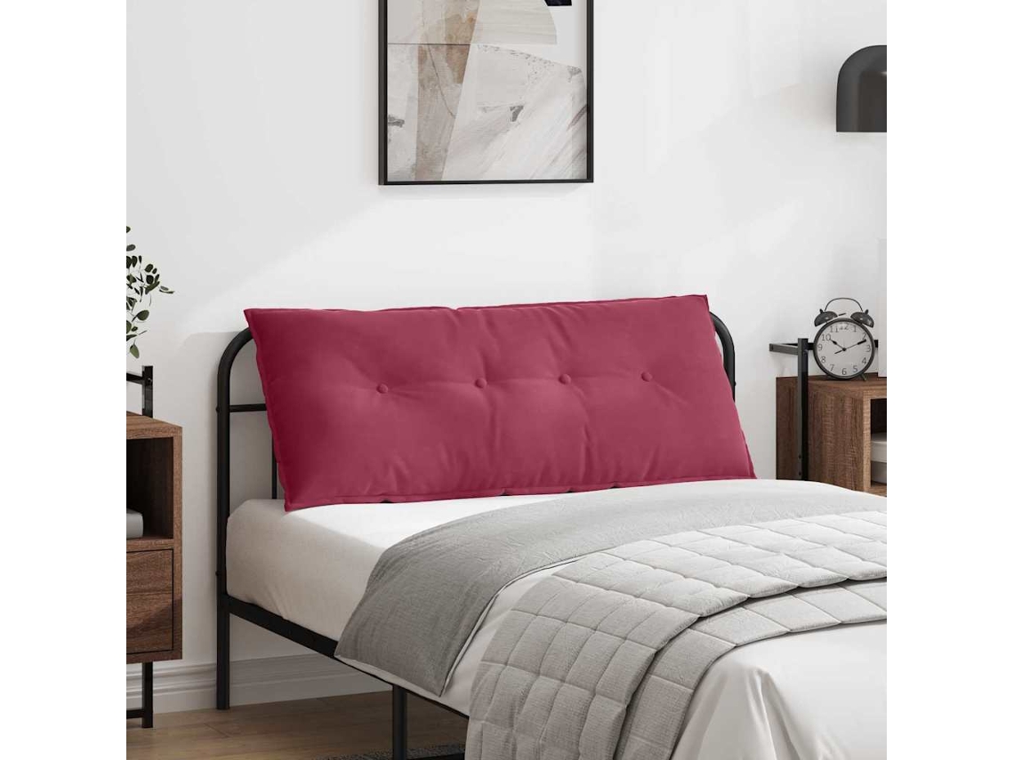 Vidaxl Travesseiro Para Costas Vinho Vermelho 120 X 50 Cm