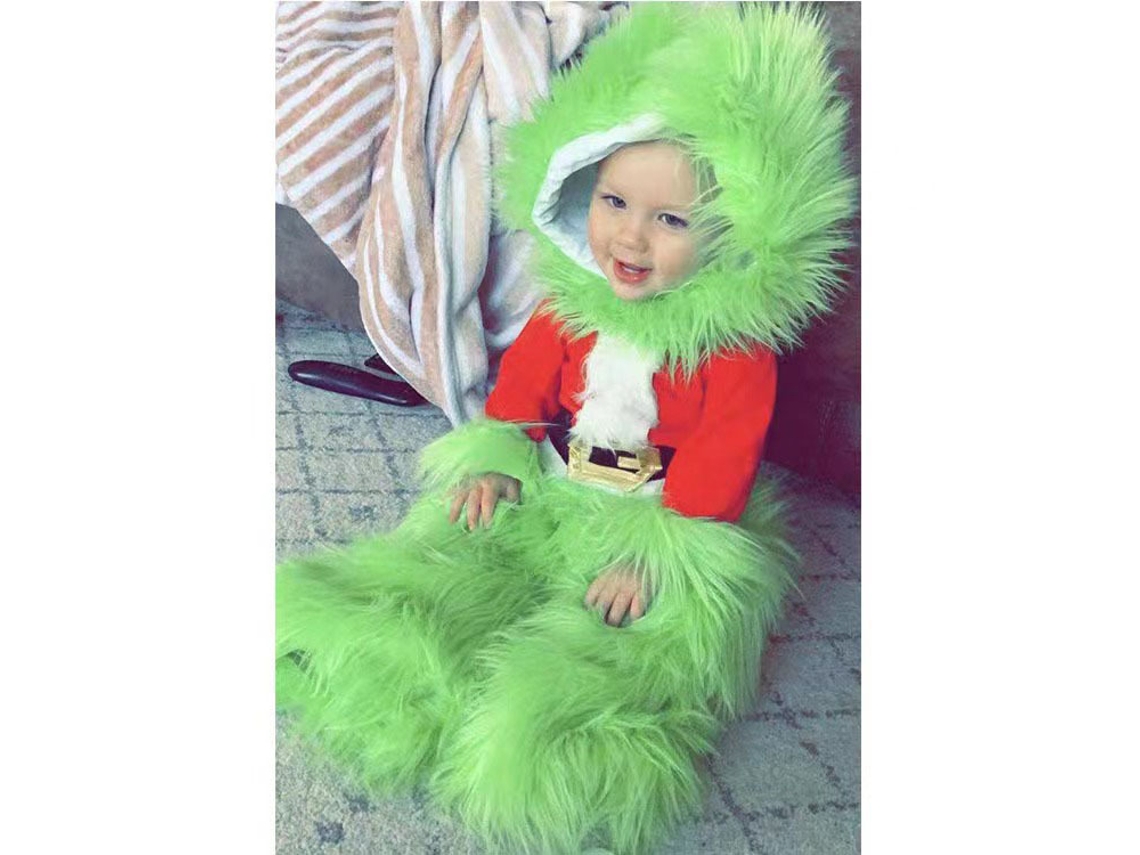 O Grinch e O Grinch de Cabelo Verde Fantasia Cosplay de Halloween150Cm