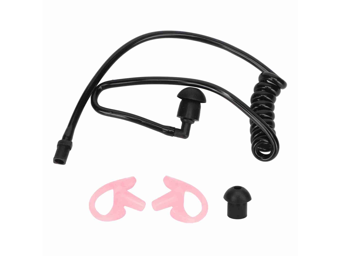 Aetheria tubo Acústico Enrolado Reposição para Fone Ouvido Rádio Bidirecional com Ponta Auricular Rosa