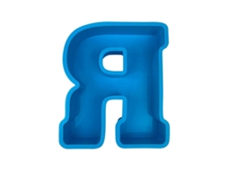 Mold De Letras Do Alfabeto Em 3d Para Bolo, Cera, Sabão E Epóxi - Moldes De Decoração Em Azul R