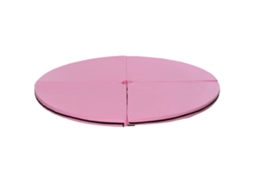 Tapete Redondo Pole Dance 5 Cm Espessura Plástico Para Ginástica E Ioga, Rosa.