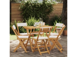 Vidaxl Cadeiras Bistro Exteriores 6 Unid. Branco Creme