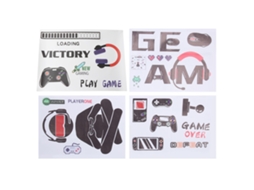 Adesivos de Parede Autoadesivos para Consoles de Jogos, Faça Você Mesmo, Decalque para Sala de Estar, Quarto e Fundo CHABERLU