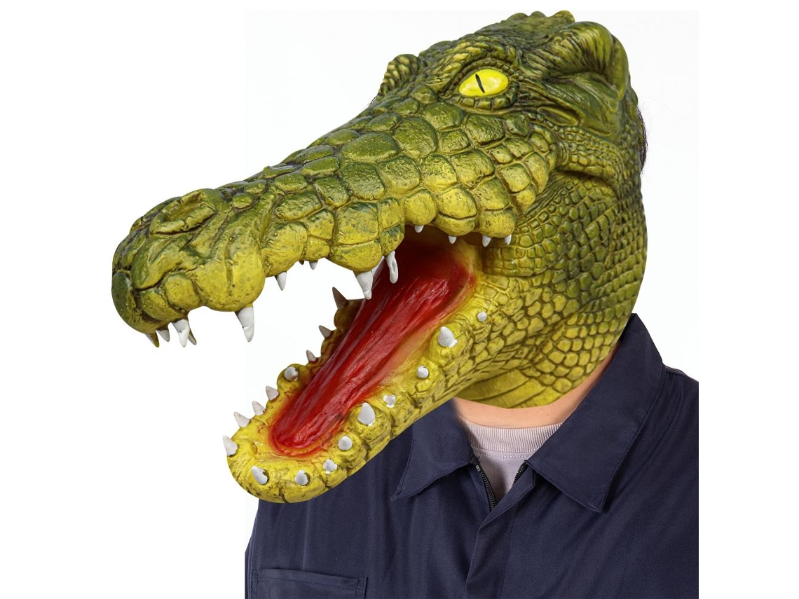 Primerox máscara de Cabeça de Jacaré Halloween Cosplay Carnaval Látex Animal Presente Festa