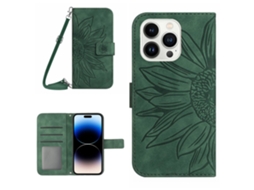 Capa Para Iphone 14 Pro Max Pele Sintética Anti-choque Verde