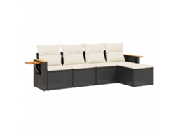 Garden Sofa Set, Garden Sofa Sets Vidaxl Preto Rattan / Vime (n/a)