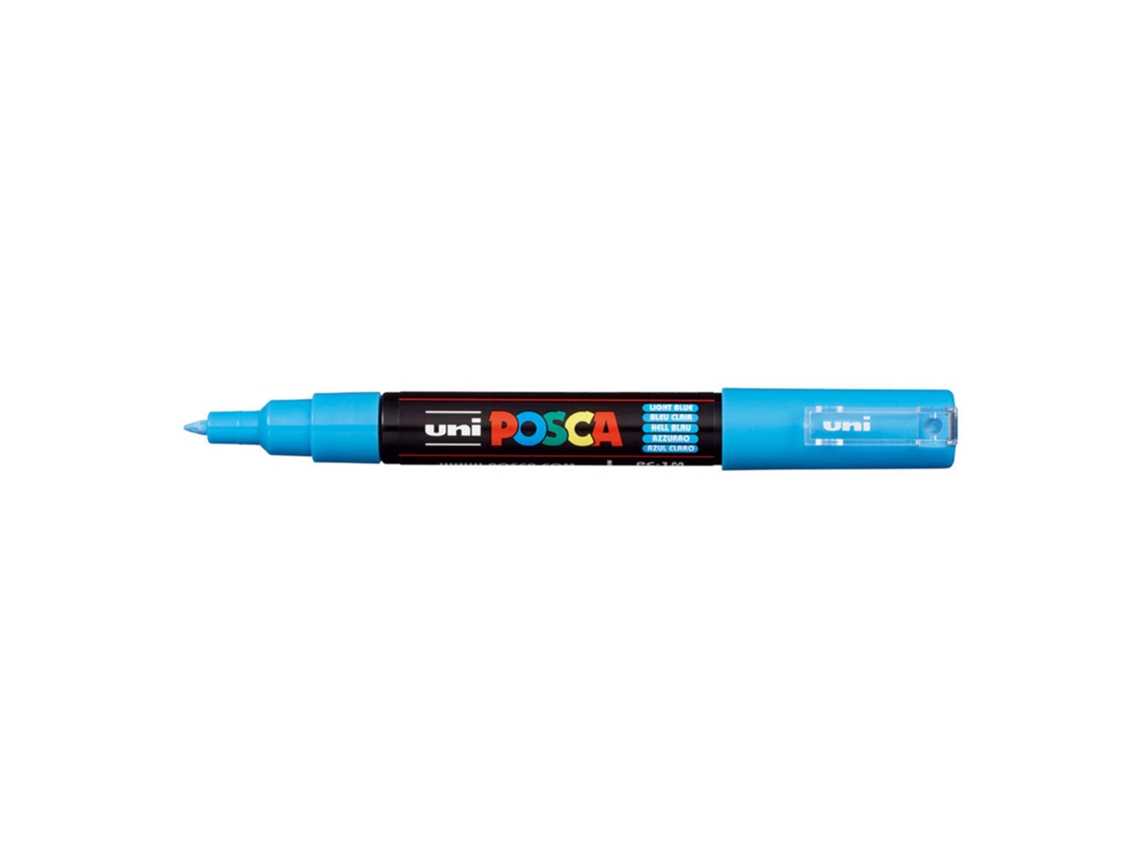 Marcador POSCA Pc-1m Ponta Bala Extrafina de 0,7 1 Mm Azul Céu