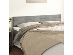 Vidaxl Cabeceiras Cinzento-claro 180x5x78/88 Cm Veludo