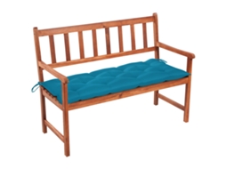 Vidaxl Banco De Jardim C/ Almofadão 120 Cm Madeira Acácia Maciça