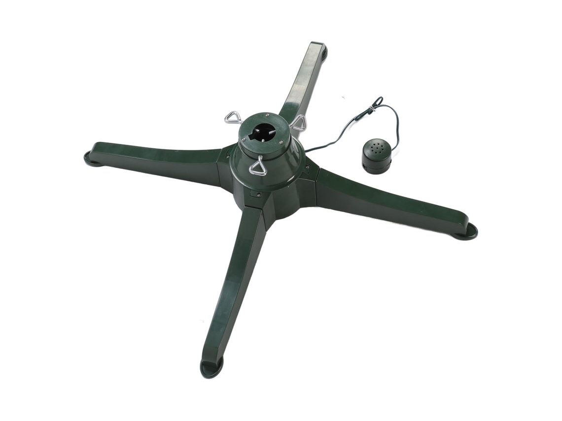 Suporte Rotativo 360 Graus para Árvore de Natal com Caixa de Música e Tomada Elétrica 220 240v Uk