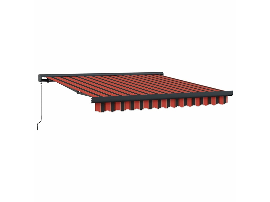 Conjunto 1 Toldo Retrátil Vidaxl Vermelho Lona (300 X 250 Cm)