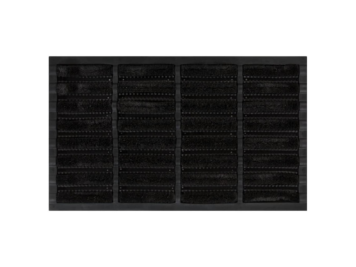 Vidaxl Tapete De Porta Retangular 45x75 Cm Borracha E Fibra De Coco
