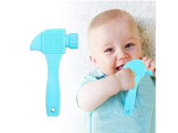 Juguetes De Masticación De Silicona Para Bebés Forma De Martillo Y Llave Texturas Suaves Molar Teether