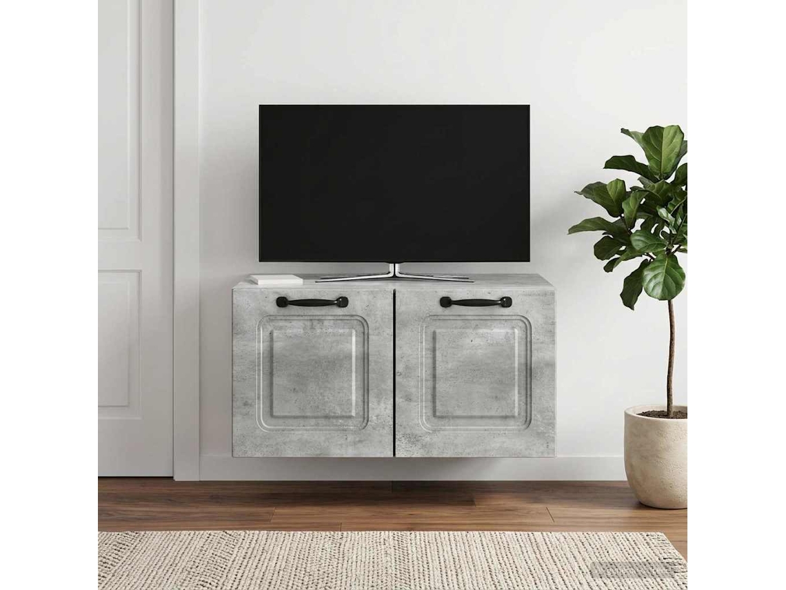 Vidaxl Gabinete De Tv De Parede Cinzento Cimento 59,5 X 41 X 30 Cm