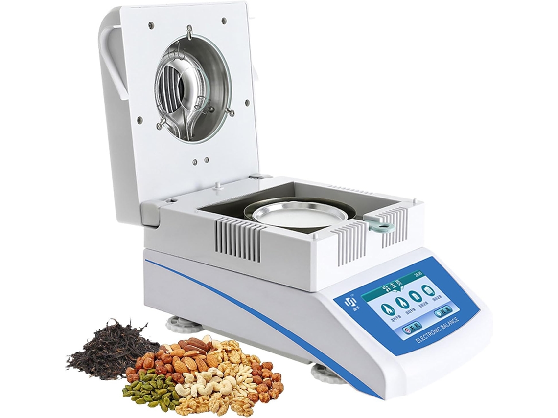Analisador De Umidade Halógena Precisão, Medidor Portátil Com Temperatura Ajustável 60a 200 °c, Testador Para