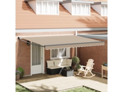 Vidaxl Toldo Retrátil Bege 450 X 300 X 165 Cm Poliéster E Metal