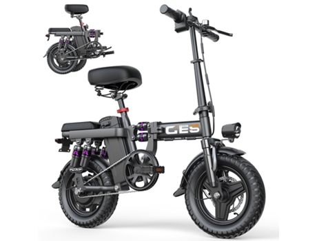 Bicicleta elétrica dobrável Toofly Ge5 de 14 polegadas, 250 W, 48 V, 15 Ah