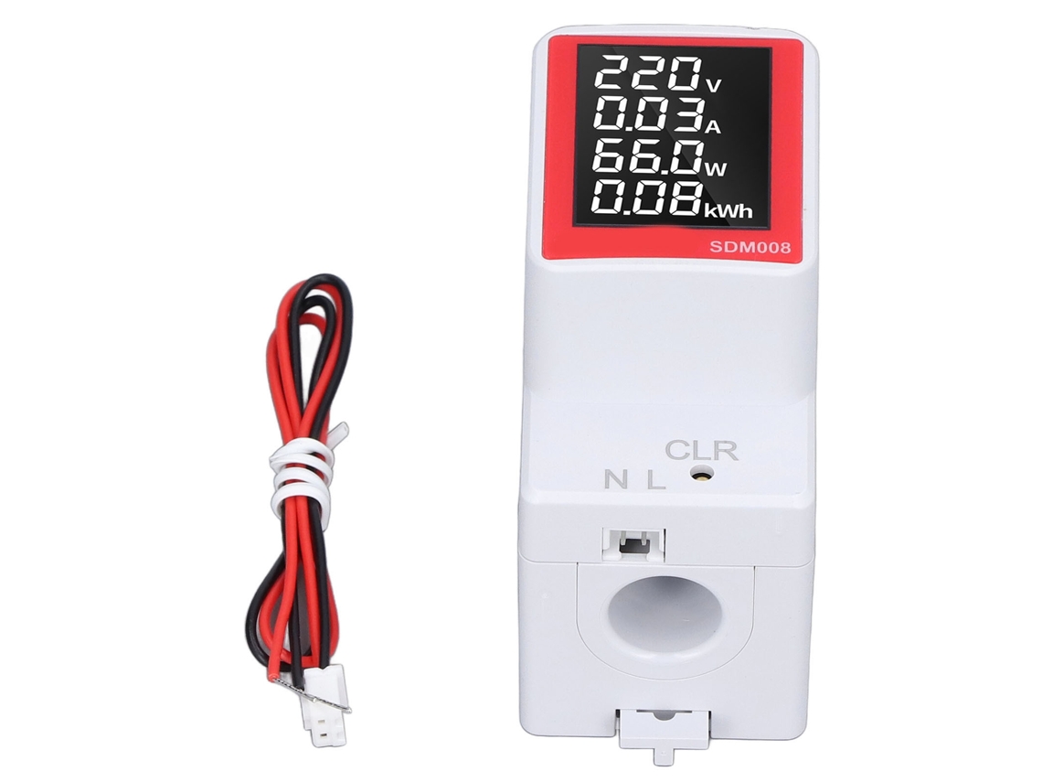 Medidor De Energia Rail Type Com Display Digital Ac, Função De Reset, 50~300v