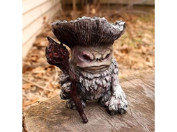 Figura De Jardim De Fadas Com Gnomo, Estátua De Resina Do Monstro Do Cogumelo, Decoração Mágica Para Jardim