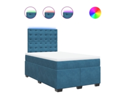 Box Spring Bed, Box Spring Beds Vidaxl Azul Veludo (120 X 200 Cm)