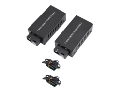 Conversor Óptico-elétrico Mini (100m Fibra Única Modo Simples 1 Óptico 1 Elétrico 25km)