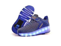 Sapatos Rodinha Led 7 Cores 15 Modos Carregamento Usb Presente Crianças A1