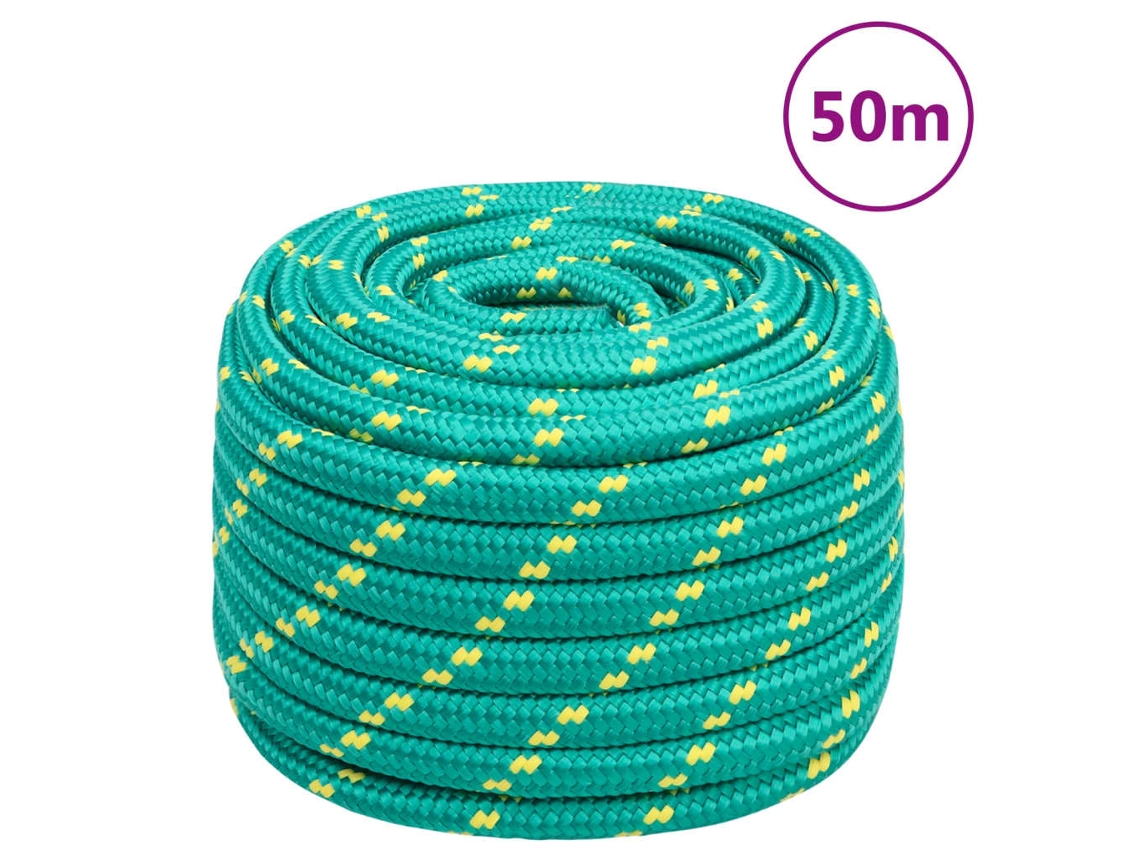 Vidaxl Corda De Barco 20 Mm 50 M Polipropileno Verde