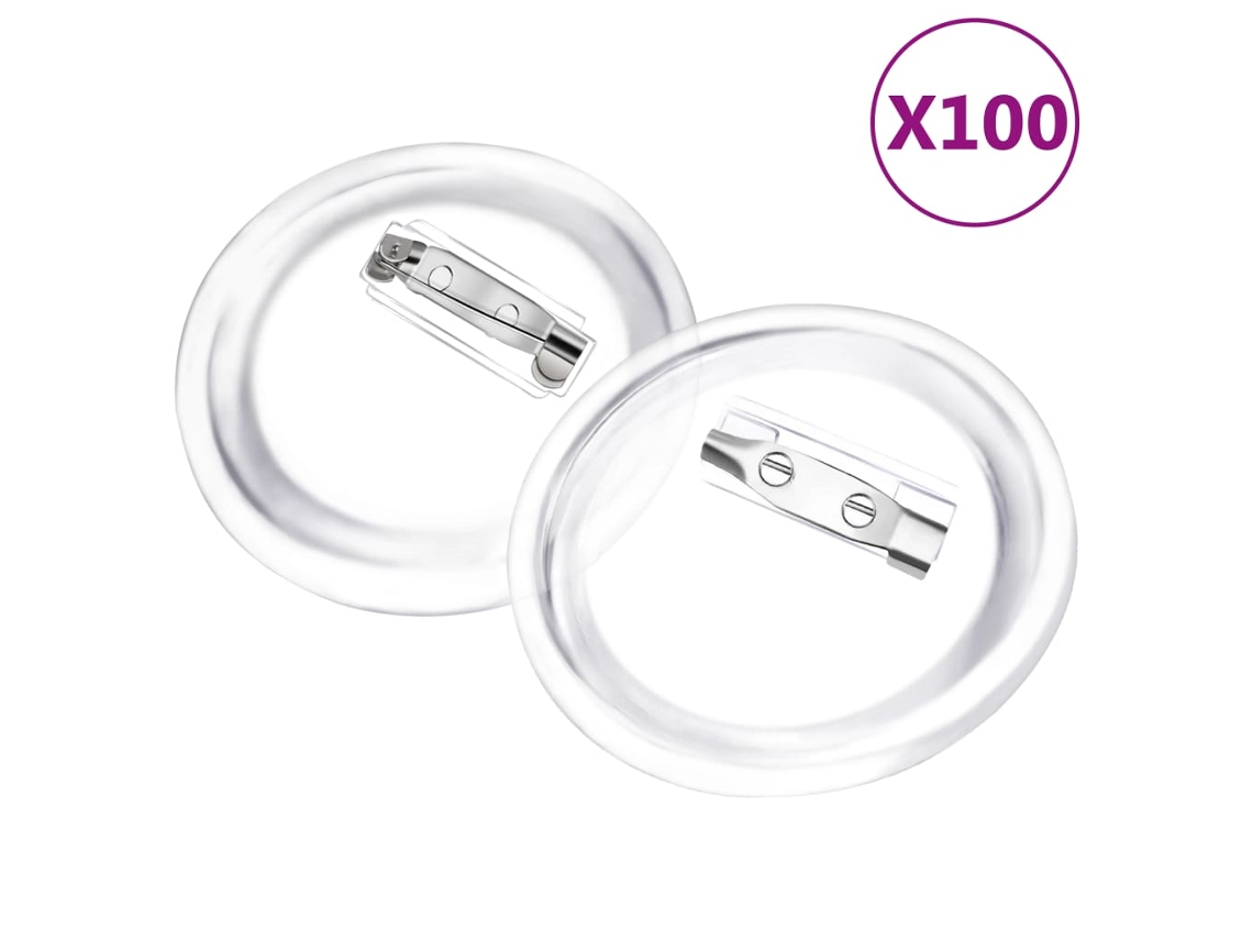 Button Badge Kit, Button Badge Kits Vidaxl Transparente Acrílo (44 Mm)
