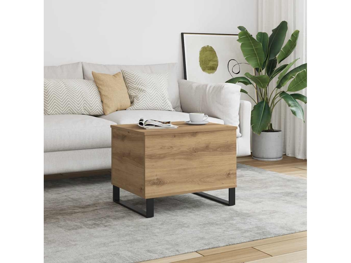 Vidaxl Mesa Centro 60x44,5x45 Cm Derivados Madeira Carvalho Artisiano