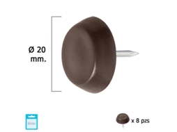 Deslizante grande marron ø20 (blister 8 unidades)