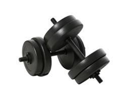 Kit de Halteres para Academia 20kg com 8 Discos de 2kg e 2,5kg,ø25mm,para Treino em Casa BTFORUS (4x2,5kg + 4x2kg)