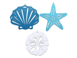2026 conjunto de 3 Decoraciones de Pared Con Diseño Marino Caracol Estrella de Mar para Hogar Costero