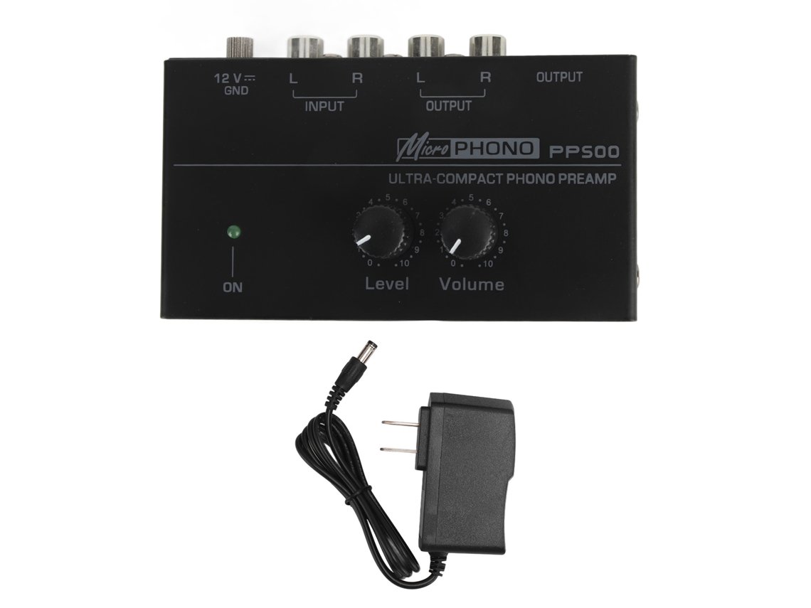 Pré-amplificador De Toca-discos Phono Ultra Baixo Ruído Controle De Volume Independente 100‑240v Plug Us
