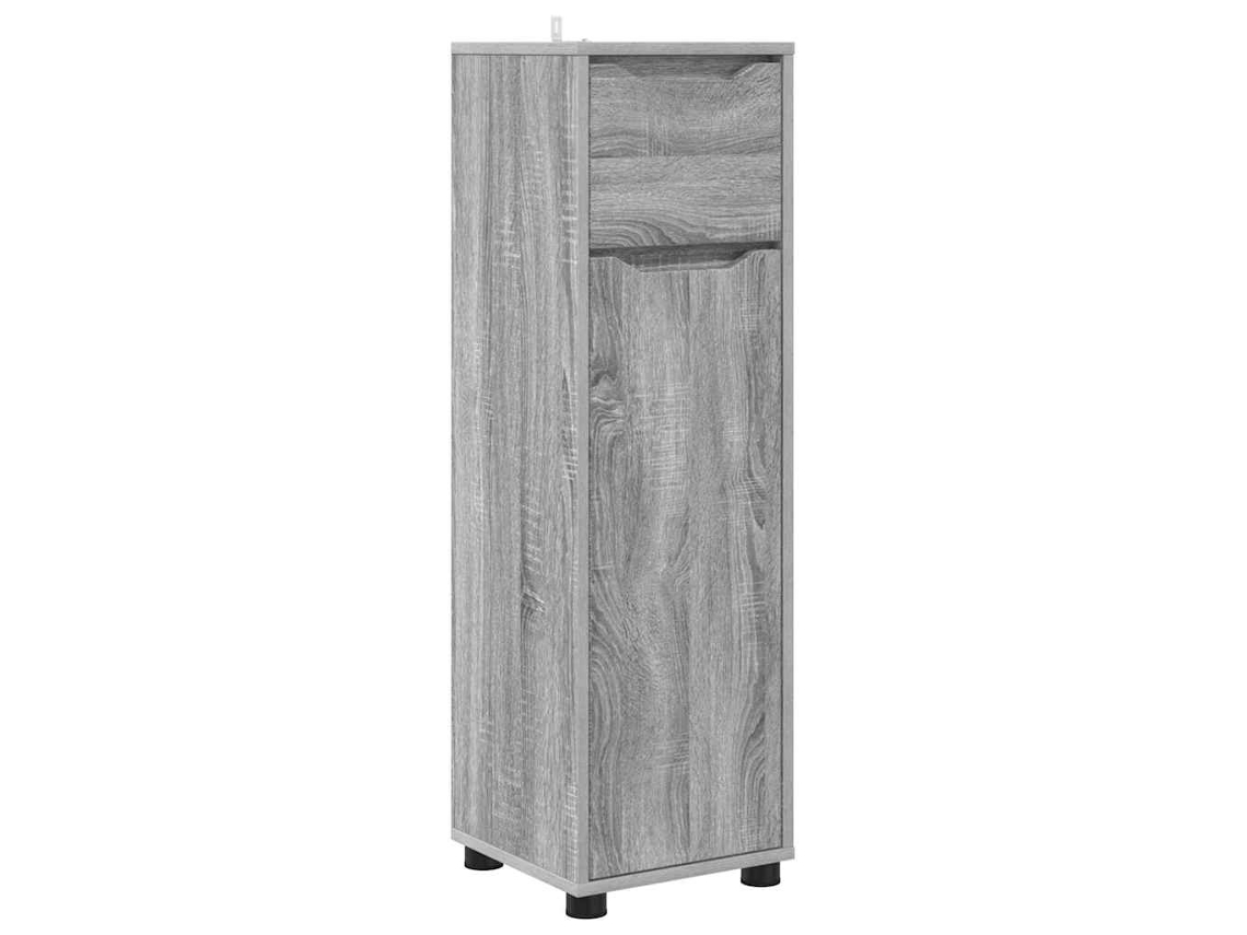 Cinza Sonoma MAISON EXCLUSIVE Armário de banheiro com gaveta 30,5x30x101 cm