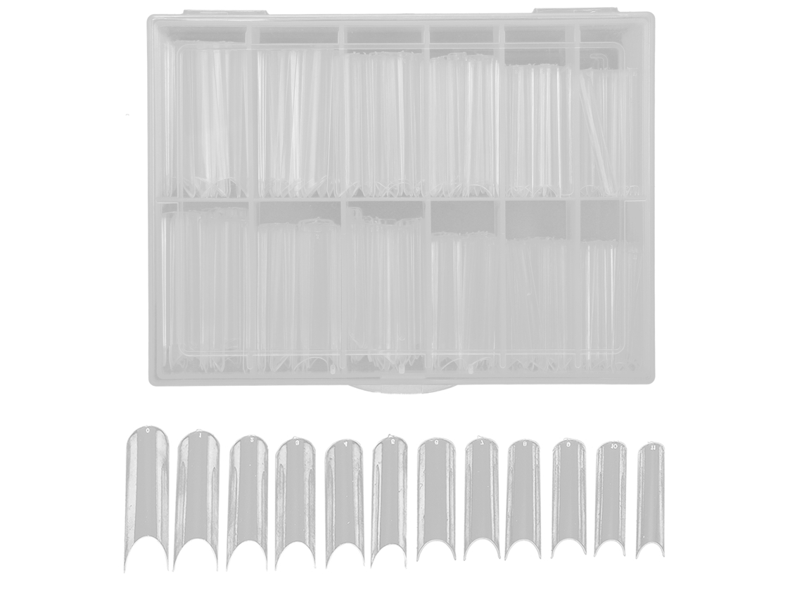 240 Unhas Falsas Transparentes Extra Largas Para Manicura Diy Em Casa E Salão De Beleza
