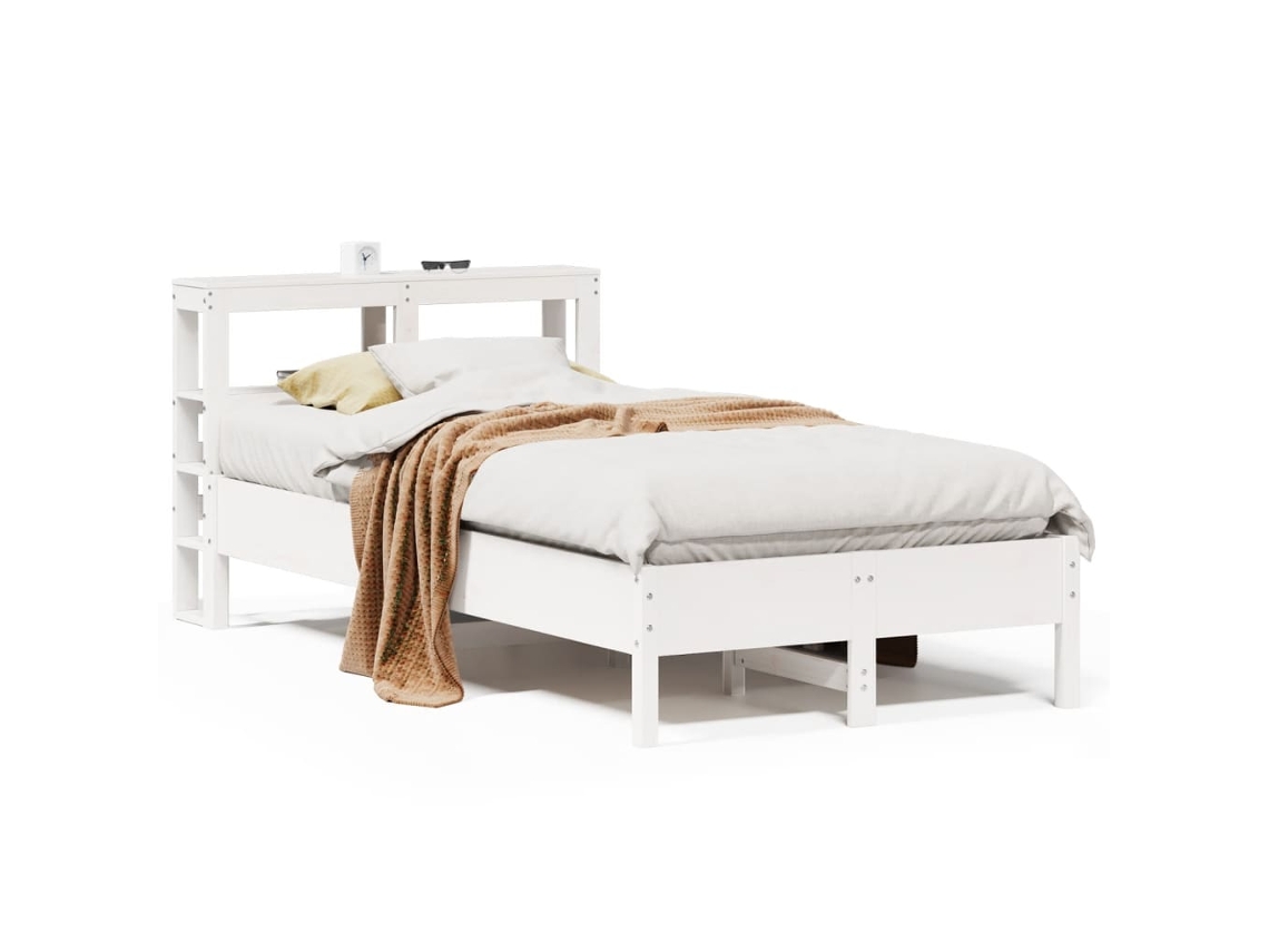 Bed Frame, Bed Frames Vidaxl Branco Madeira De Pinho (120 X 190 Cm)